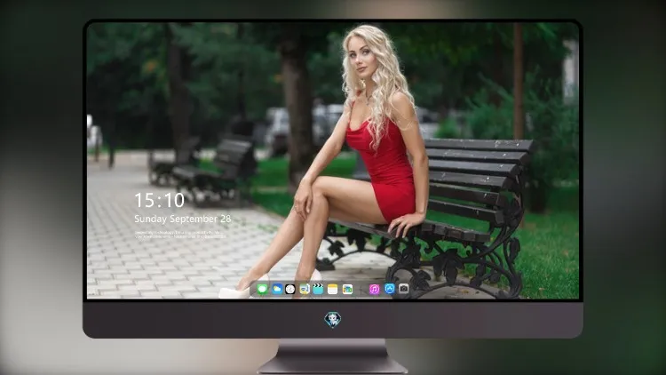 
红色连衣裙 金发女郎 模特 户外
