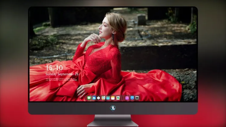 
红色连衣裙模型躺着闭着眼睛 4k电脑壁纸