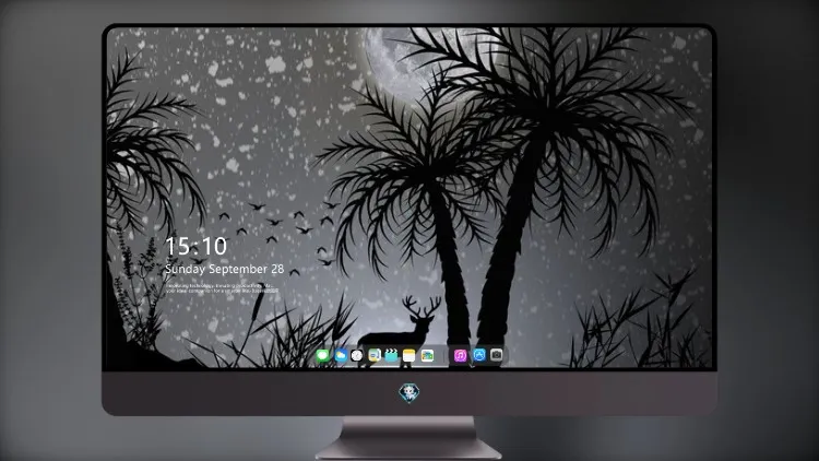 
驯鹿 黑暗 夜晚 月亮 Minimalist