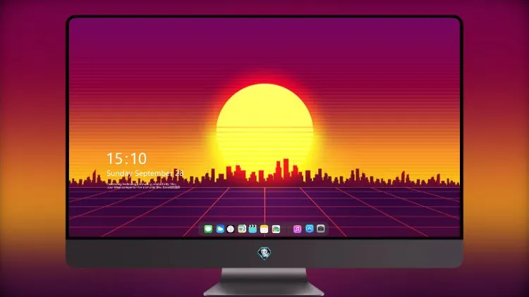 
Retrowave 城市黑暗日落 4k电脑壁纸