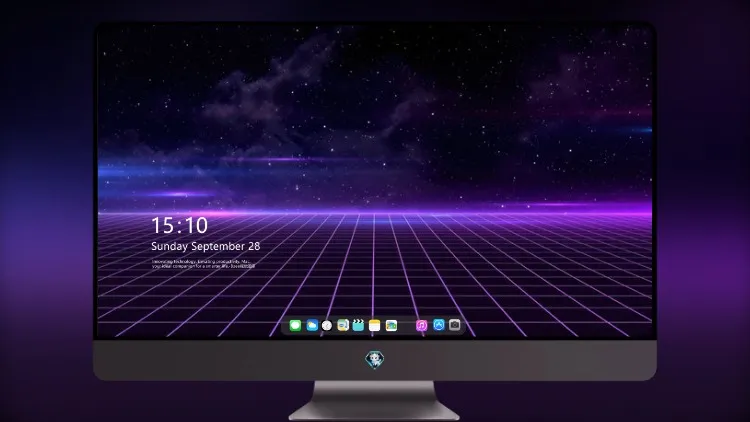 
Retrowave 网格网络紫 5k壁纸超清桌面屏保