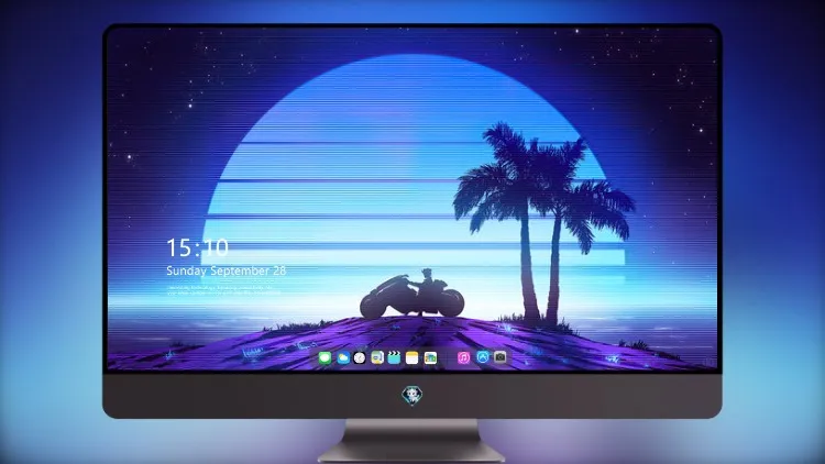 
骑行到 Synthwave 海滩