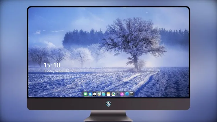 
树木覆盖着雪雾景观冬季 4k电脑壁纸