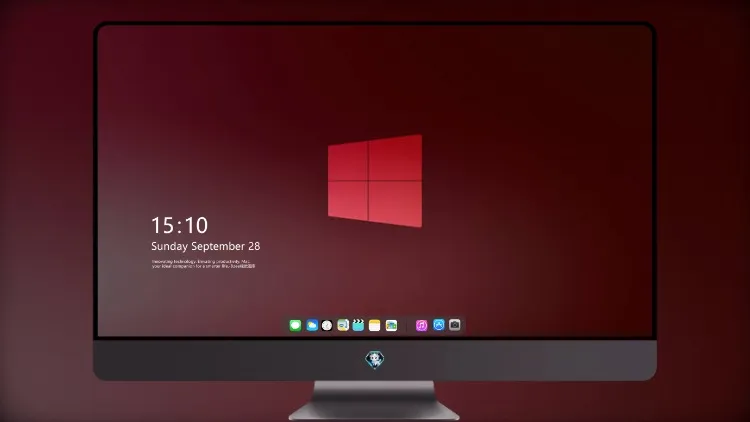 
Windows 10 X 红色标志 5k壁纸超清桌面屏保