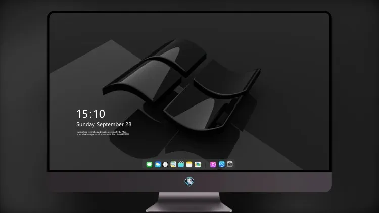 
Windows 徽标黑色最小 4k电脑壁纸
