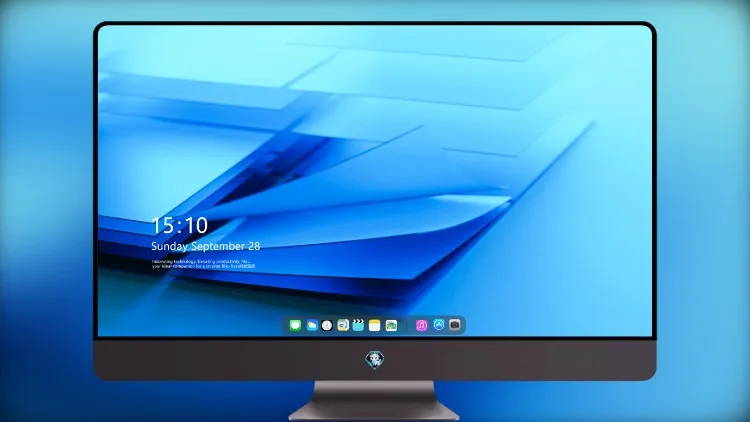 
Windows 徽标蓝色层 5k壁纸超清桌面屏保