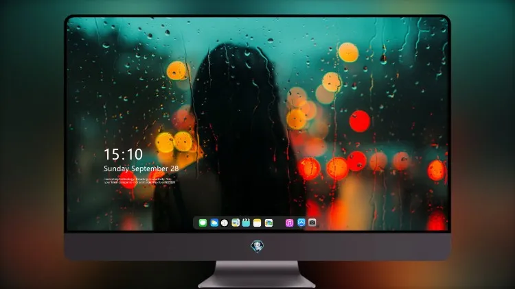 
女性散景雨