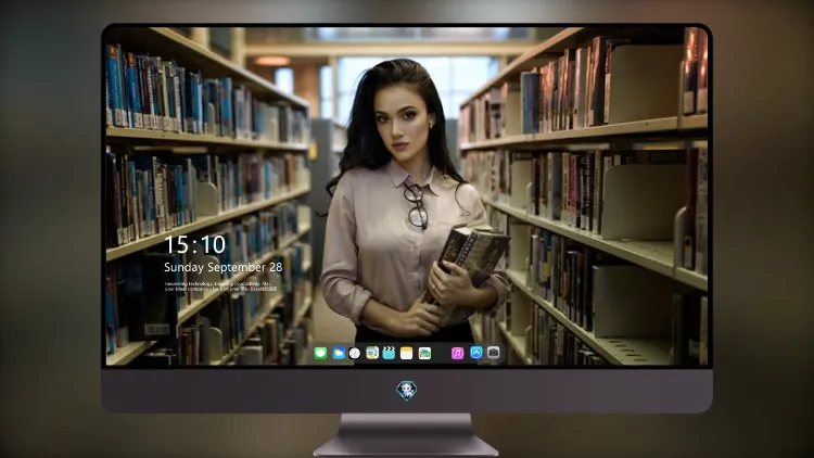 
图书馆里有书的妇女