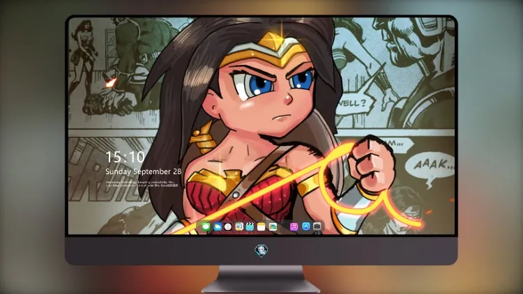 
神奇女侠卡通 5k壁纸超清桌面屏保