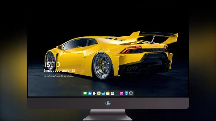 
黄色兰博基尼 Huracan Lb 2 后视图渲染 4k电脑壁纸